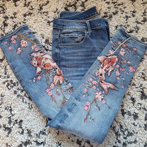 DRIFTWOOD MARILYN KOI EMBROIDERED JEANS